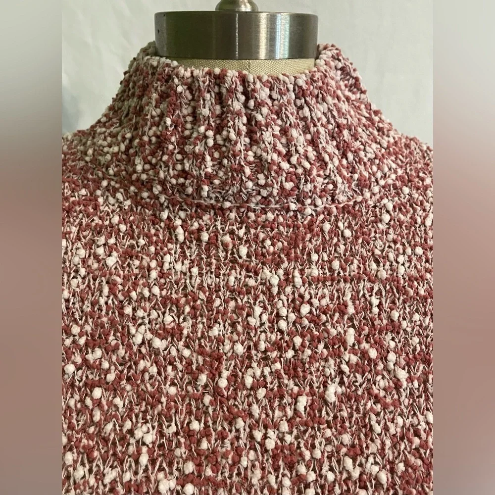 Blush & Bloom Women's Marled Knit Sweater Red & White | Size XS - Picture 3 of 7